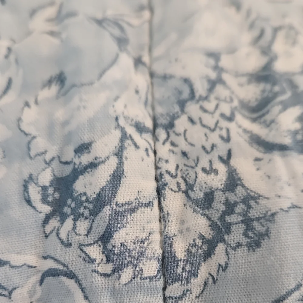 Rachel Zoe Floral Blues White Quilted Shabby Chic Twin Coverlet Pillow Sham Set